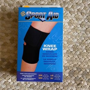 Sport Aid Small Black Knee Wrap Fits 13”-14”